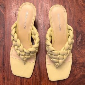 Marc Fisher light green sandals